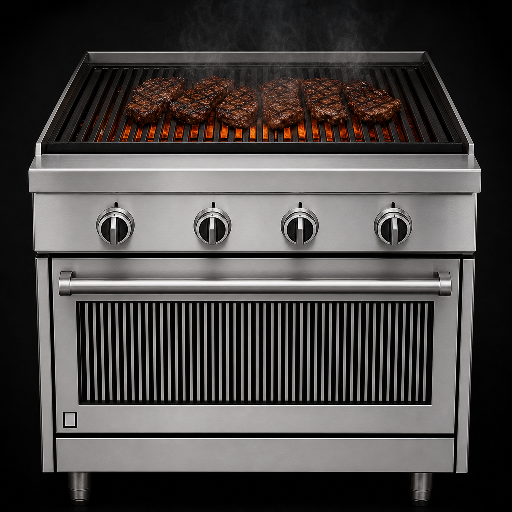 Charbroiler Top With Cast Iron Radiants