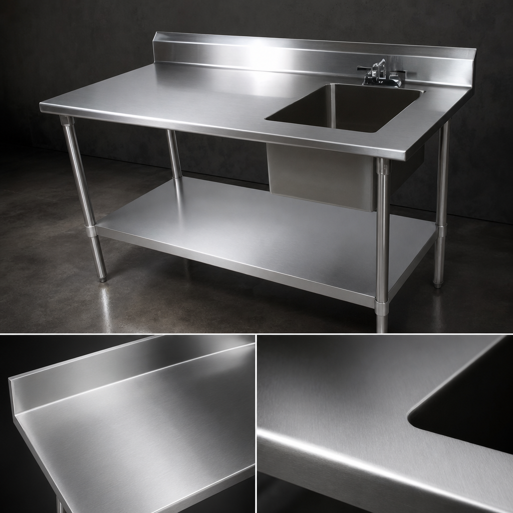 16-Gauge 300-Series Stainless Steel Top