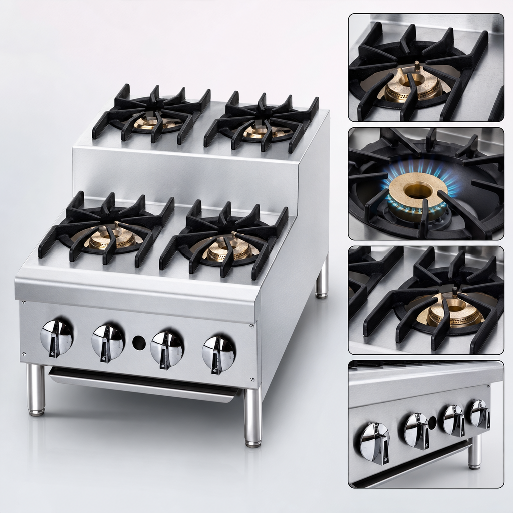 Eight Open Burner Configuration