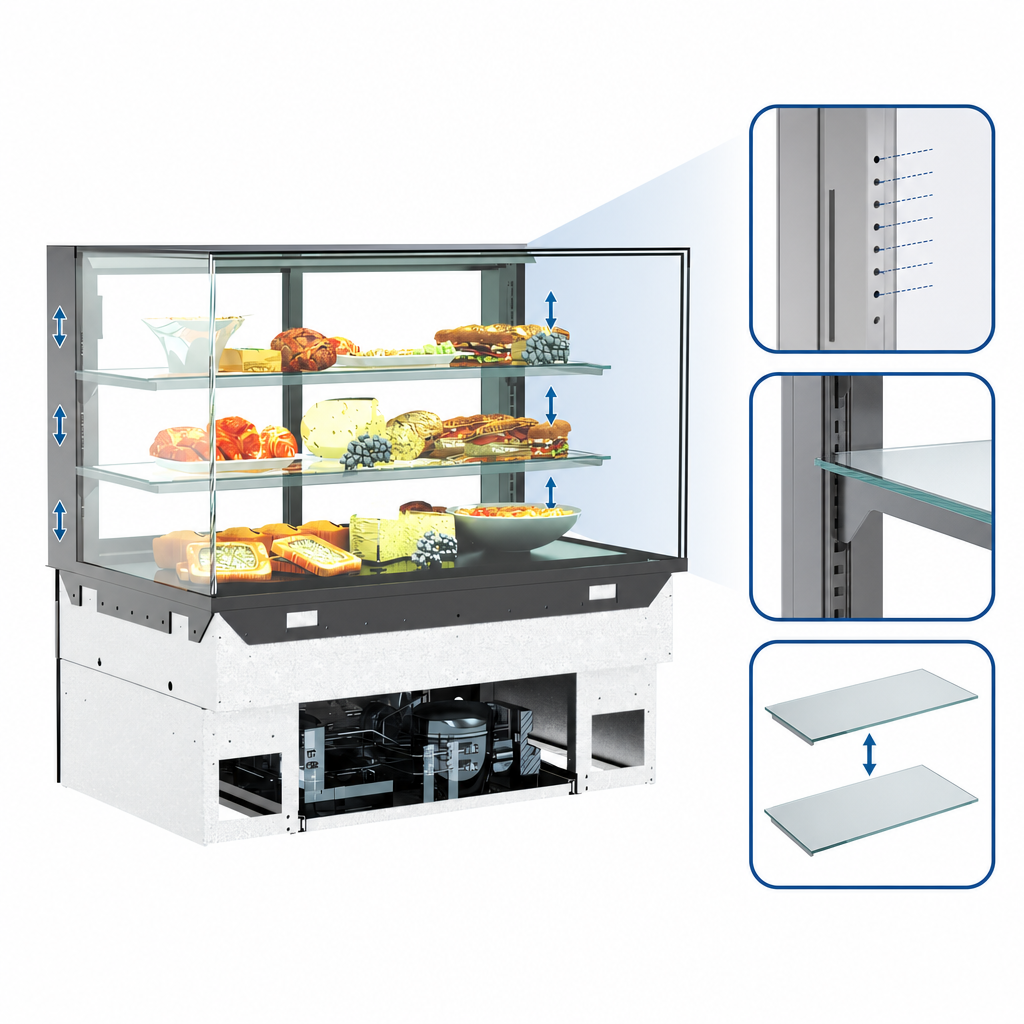 Adjustable Glass Shelving
