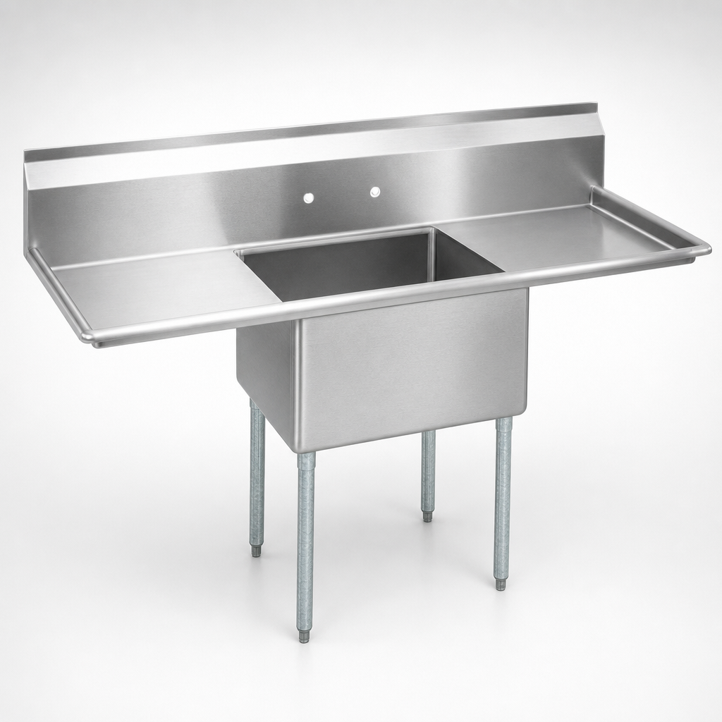 One-Compartment, Double Drainboard Layout