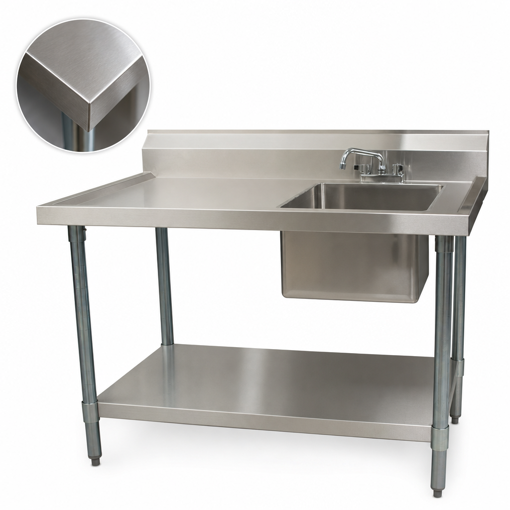 18-Gauge 304 Stainless Steel Top