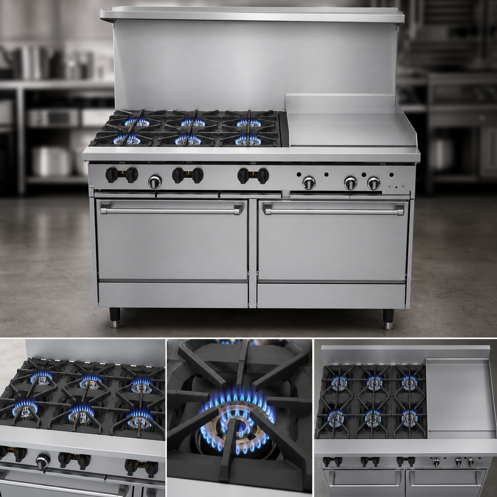 Six Open Burners