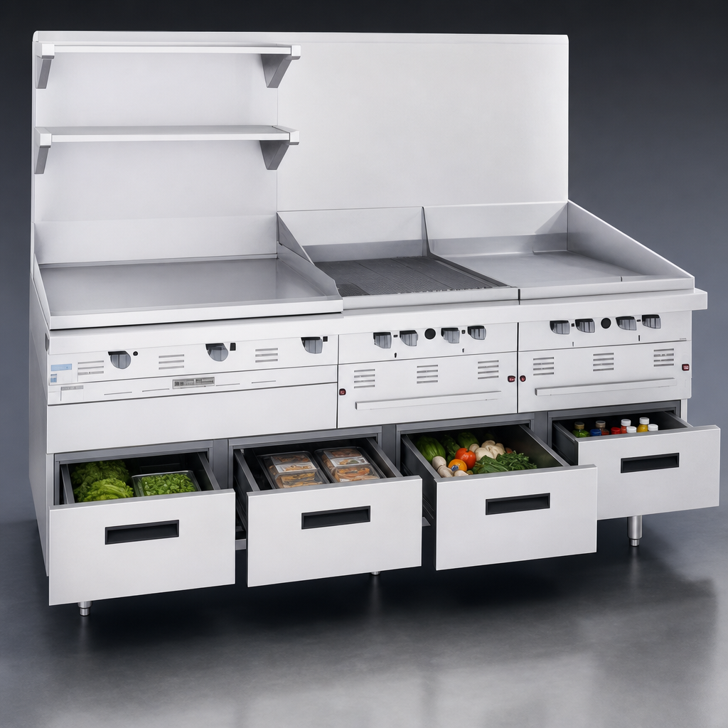 Four Self-Closing Drawers