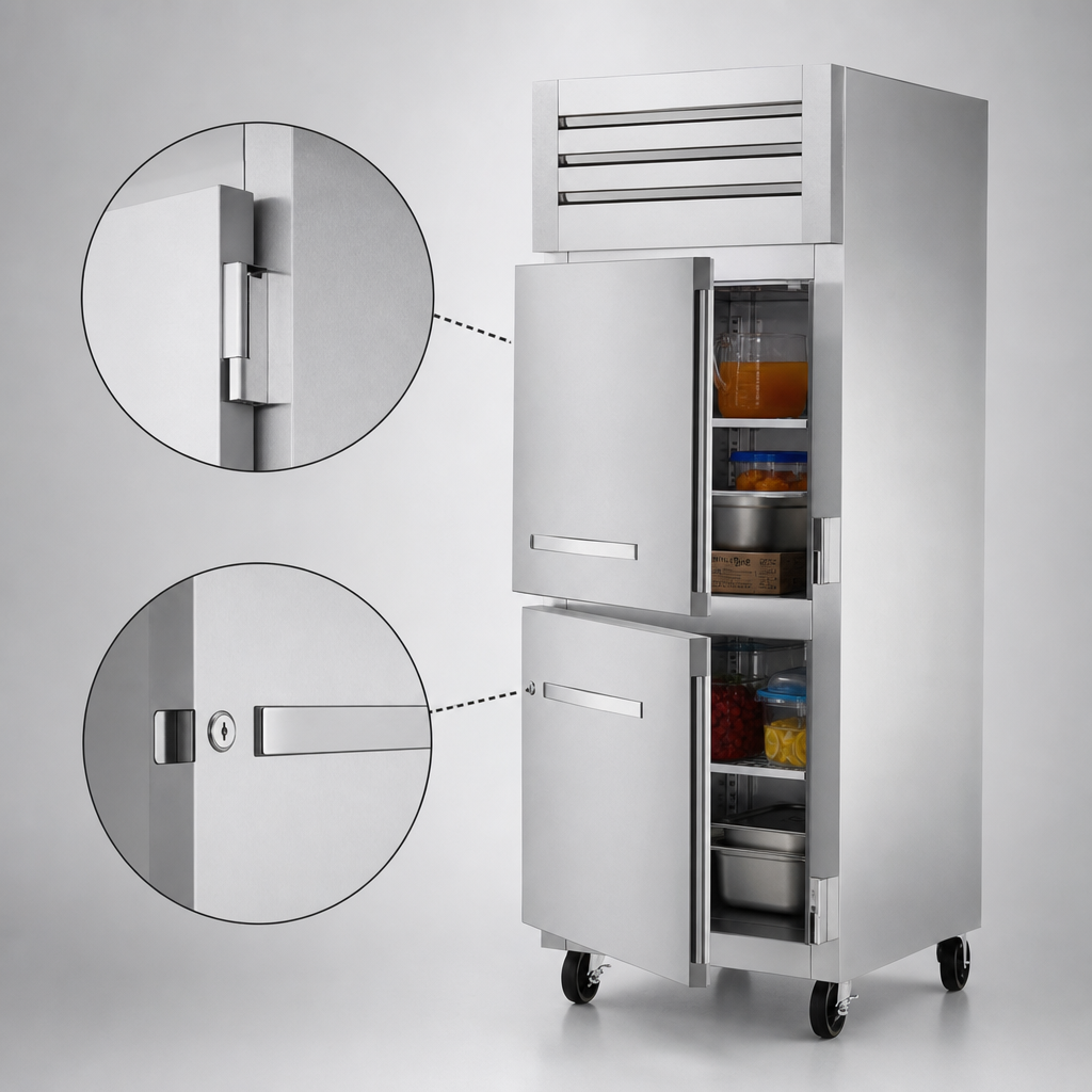 Two Half Hinged Locking Doors