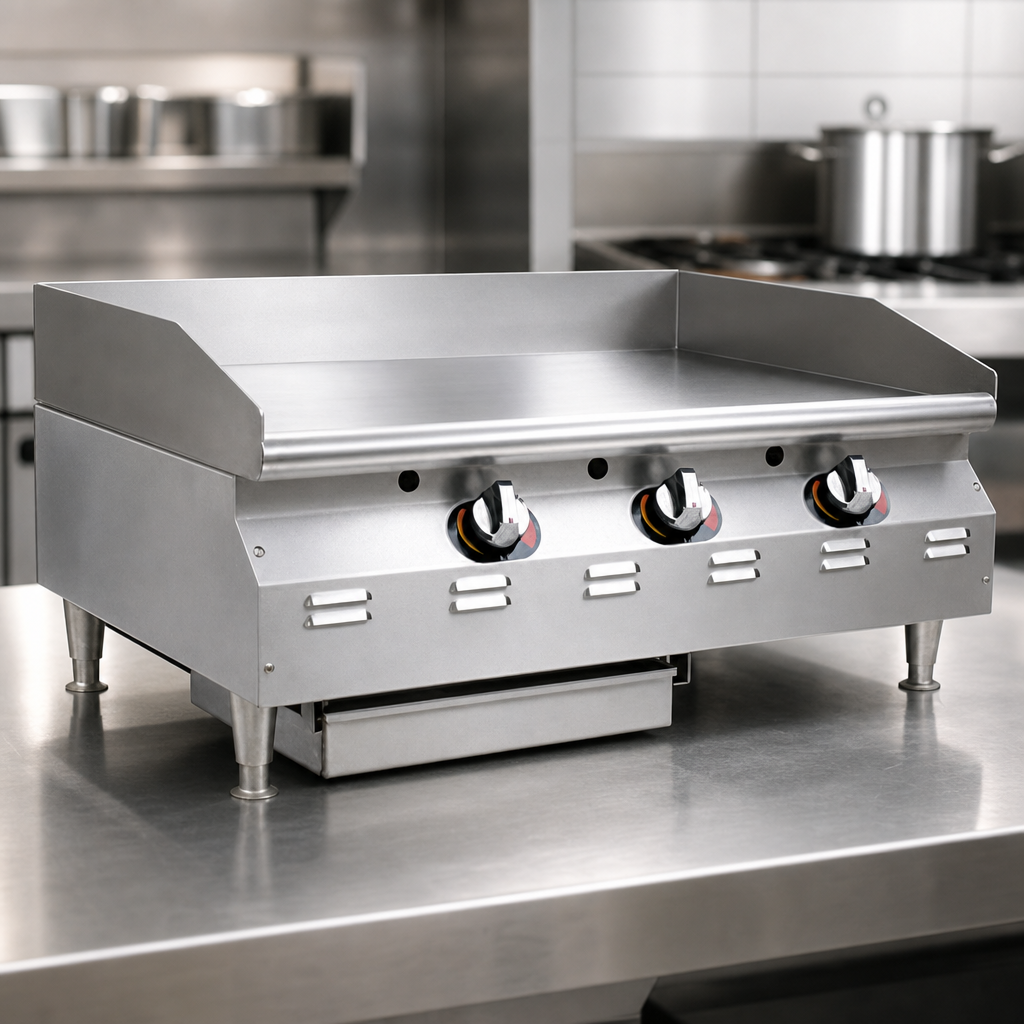 3/4-Inch Smooth Polished Steel Griddle Plate
