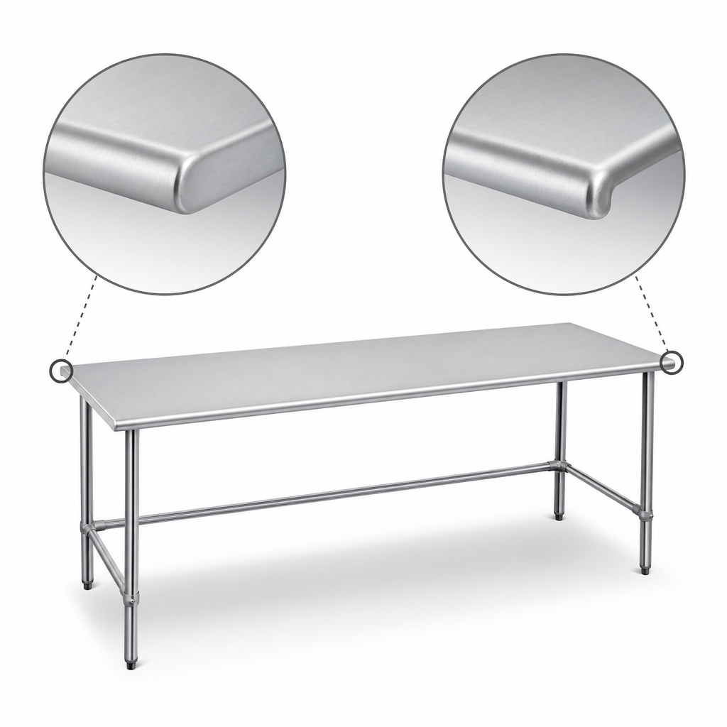 Rolled Front and Back Edges