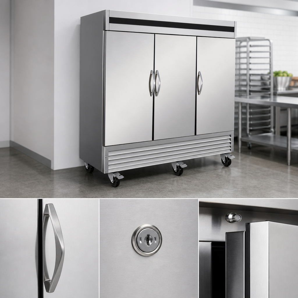 Locking Solid Stainless Steel Doors