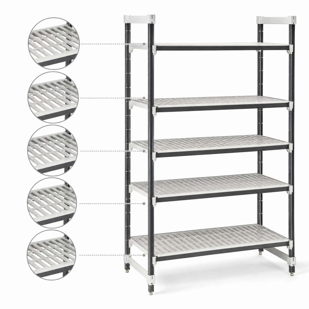 Five Vented Shelf Plates