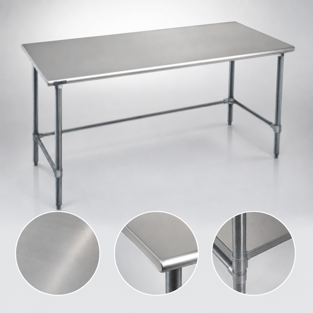 16-Gauge 304 Stainless Steel Top