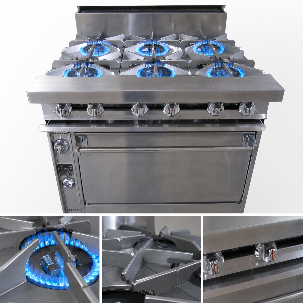 6 Open Top Burners