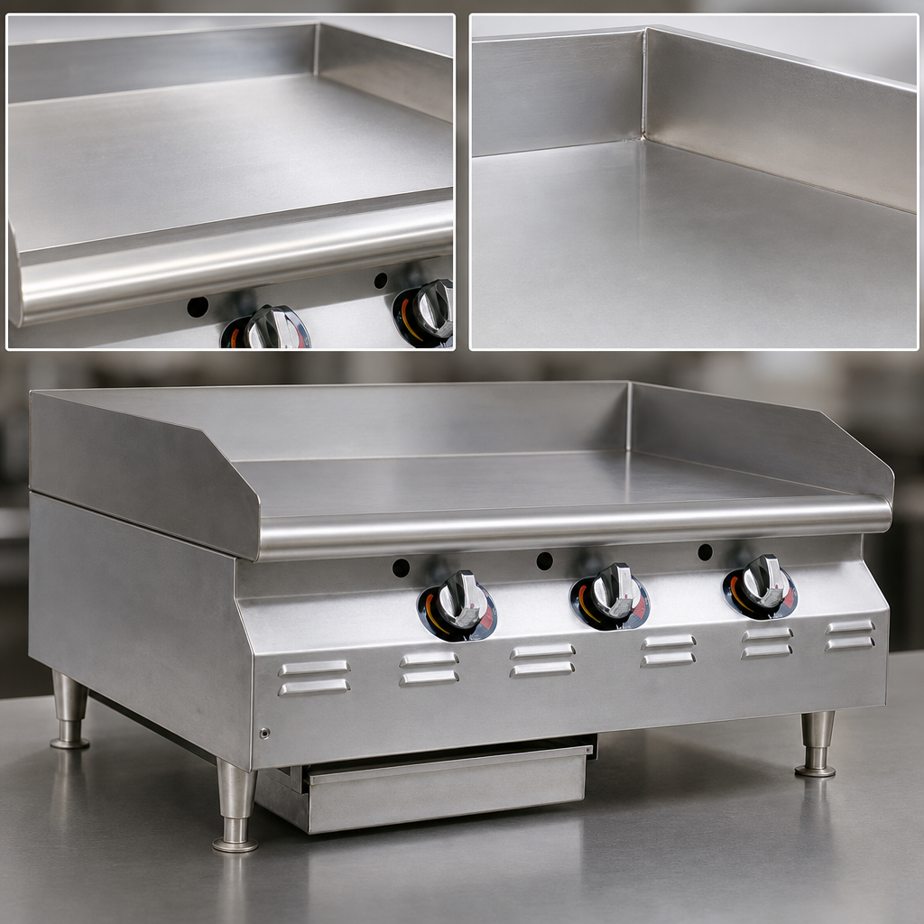 3/4-Inch Smooth Polished Steel Griddle Plate