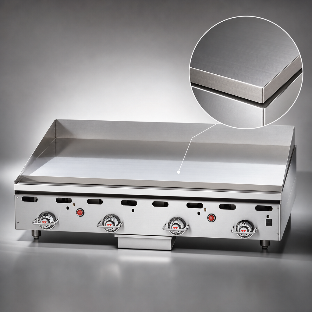 1-Inch Polished Steel Griddle Plate