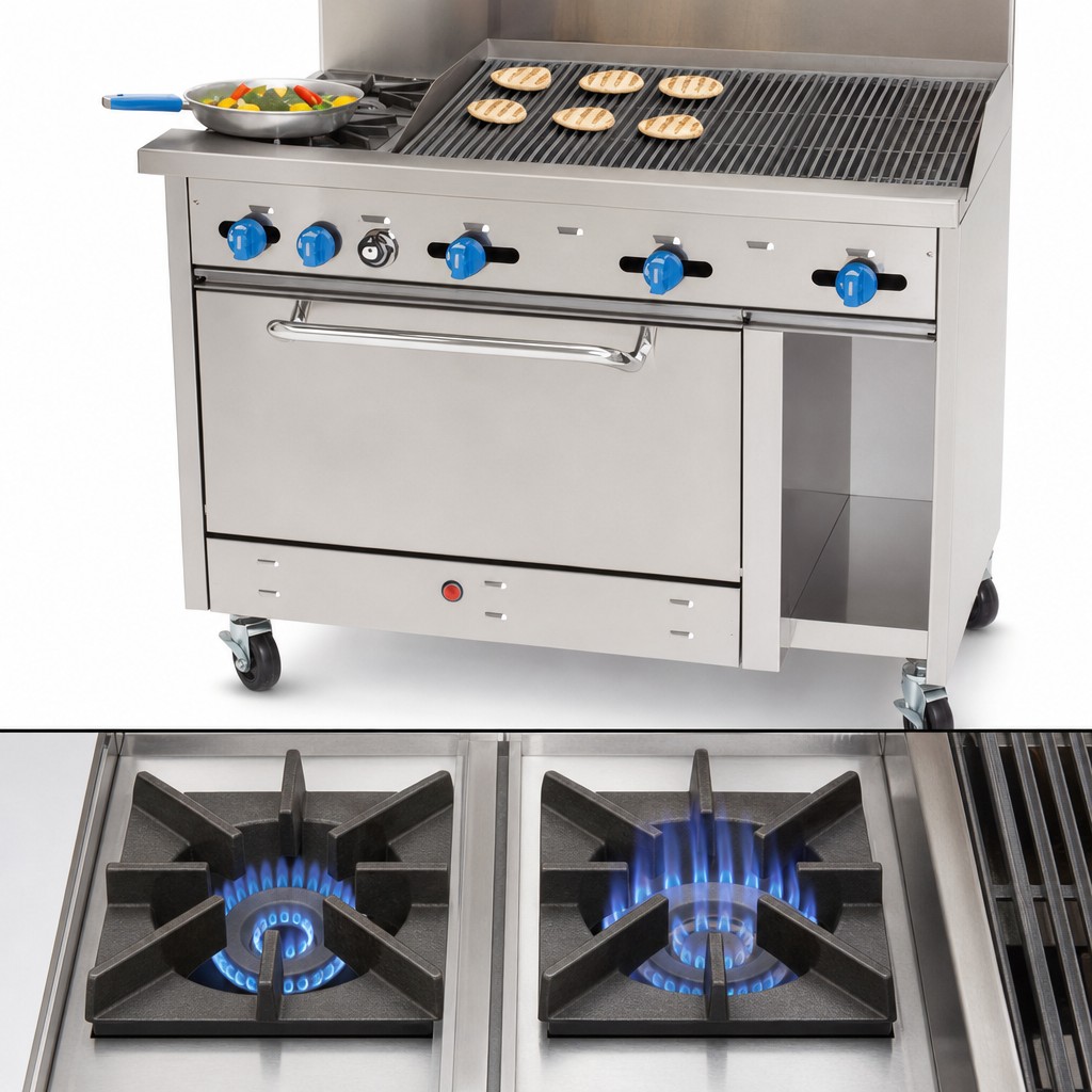 Two Open Star Burners