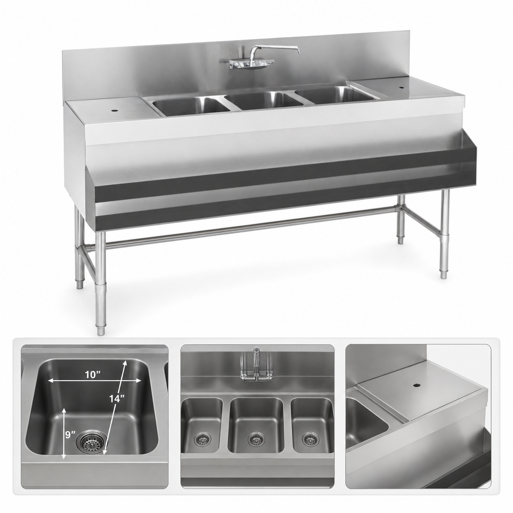 Three-Compartment Basin Layout