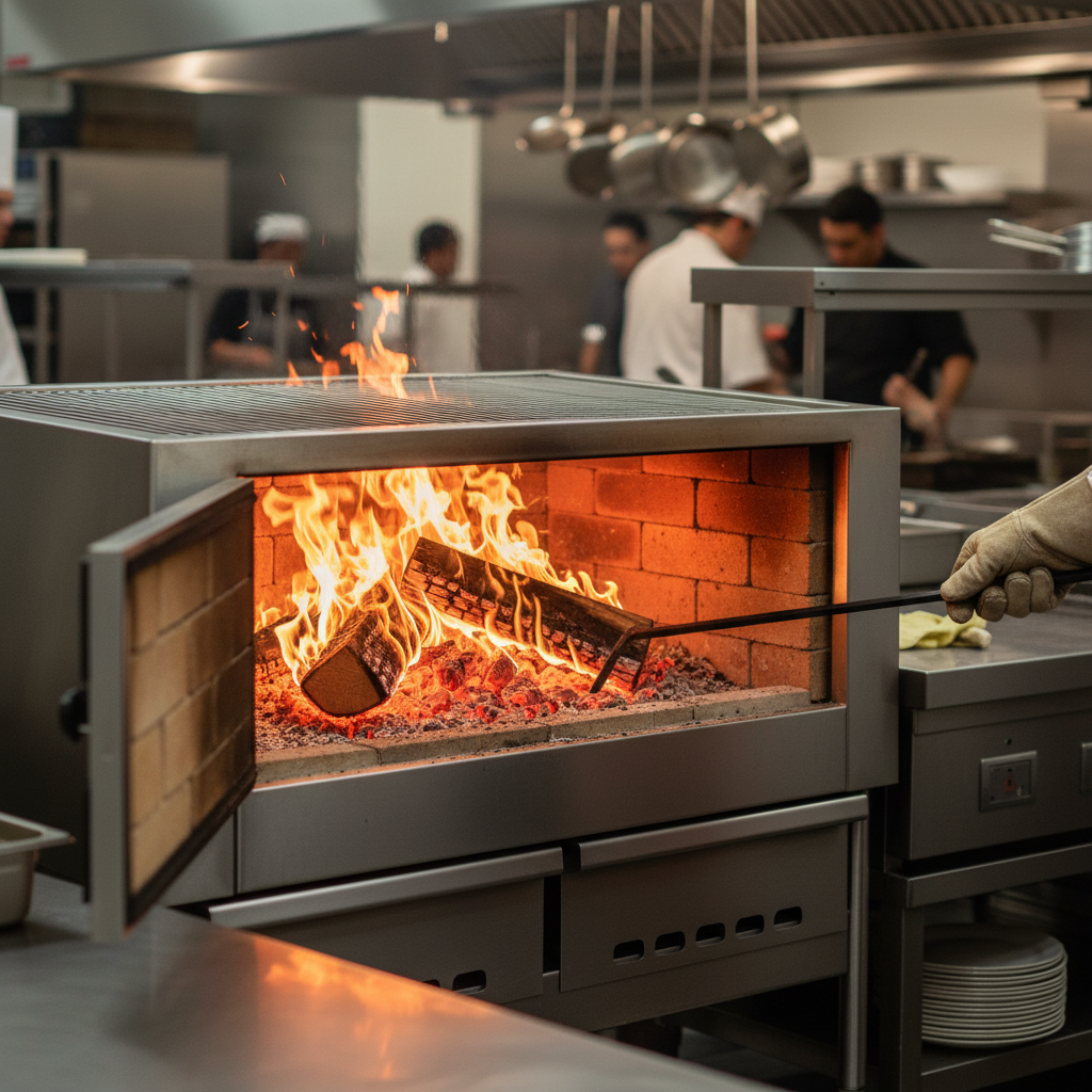 Achieve authentic wood-fired flavors with the Titan JLB-54's firebrick insulated chamber, designed to maintain high, consistent temperatures.