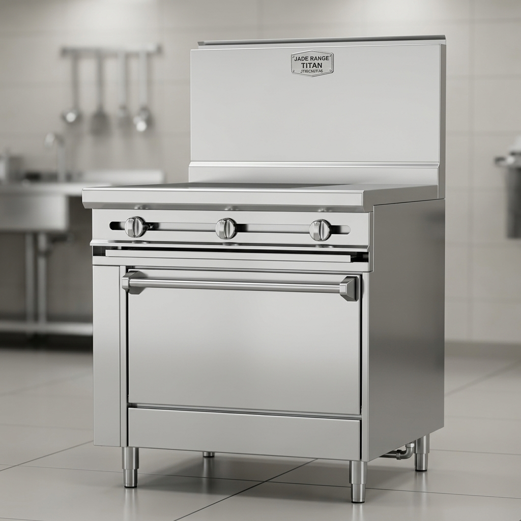 Showcasing its robust 14 gauge all-welded stainless steel construction, this heavy-duty range is built for lasting performance in any commercial kitchen.
