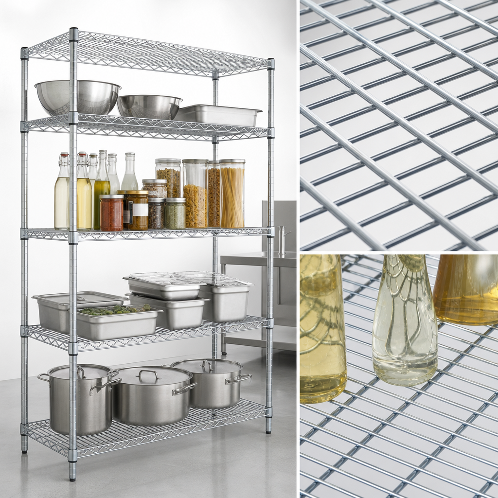 Double-Mat Open Wire Shelves