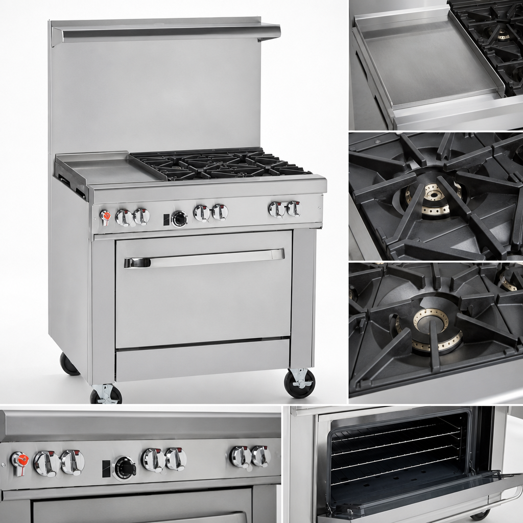 4-Burner Open Top With Left Griddle