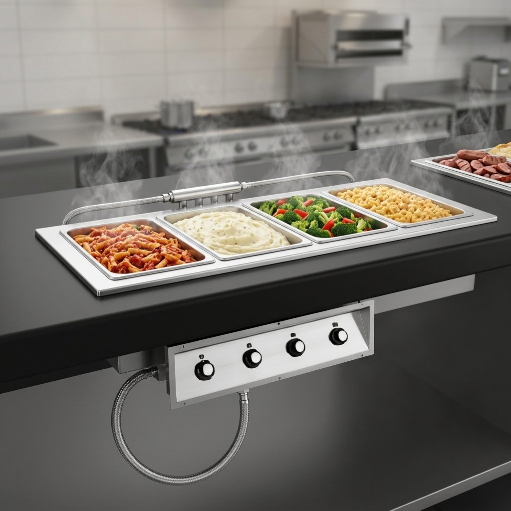 Experience uninterrupted wet operation and perfectly maintained food moisture with the unit's efficient auto water fill system.