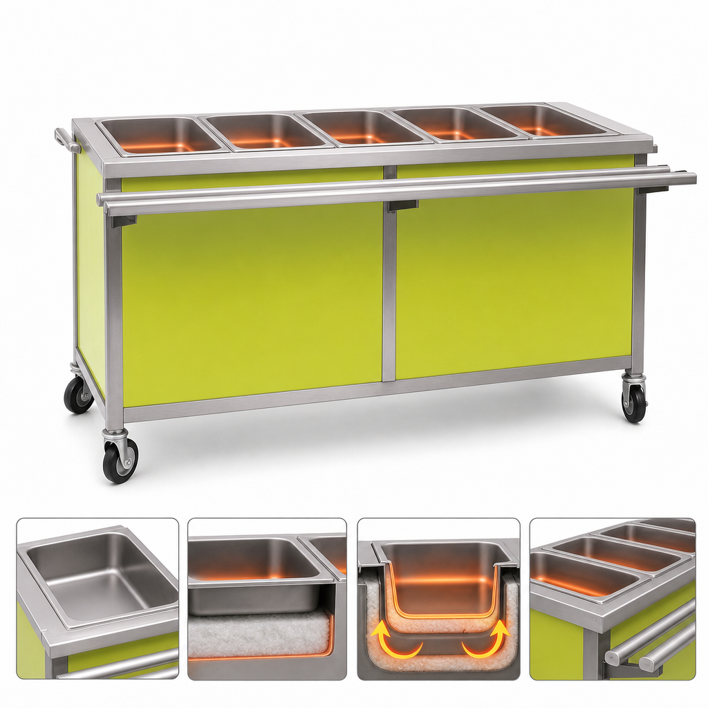 5 Insulated Hot Food Wells