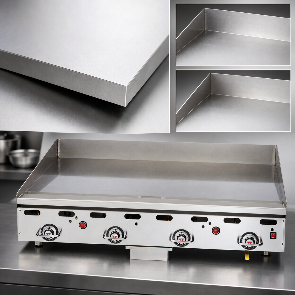 1-Inch Polished Steel Griddle Plate