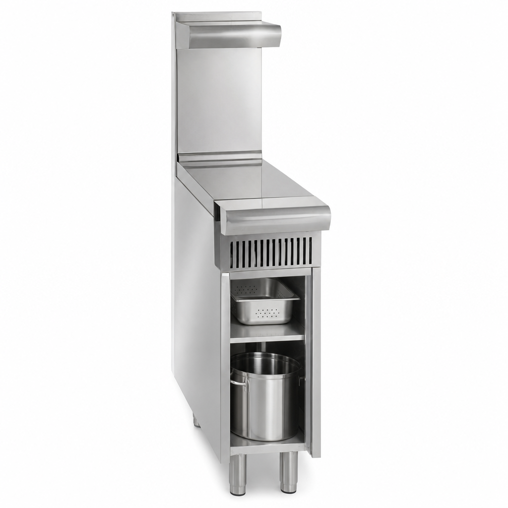 Open Cabinet Base with Bottom Shelf