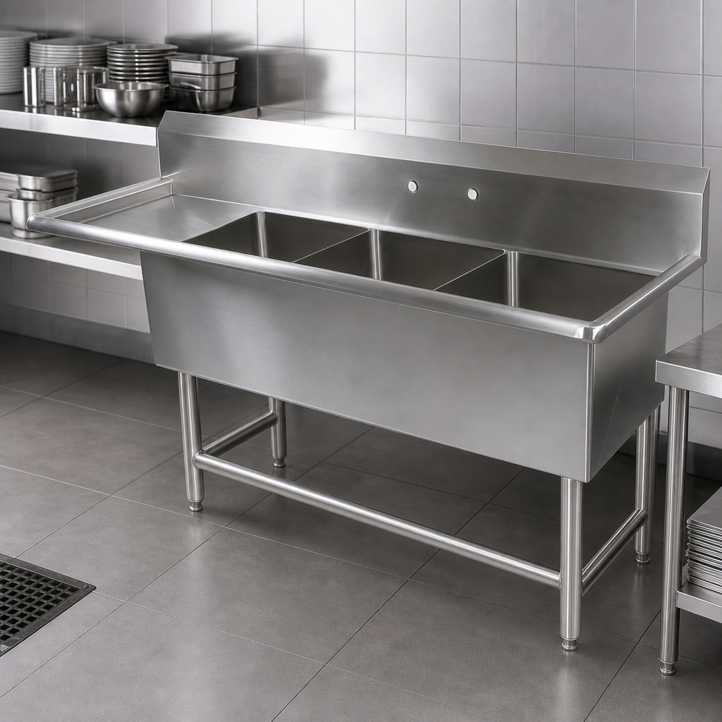 14-Gauge Type 300 Stainless Steel Construction