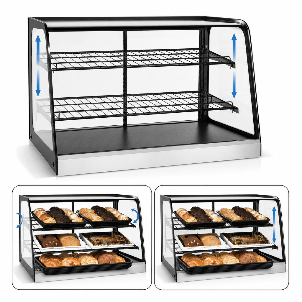 Two Tiers of Adjustable Black Wire Shelves