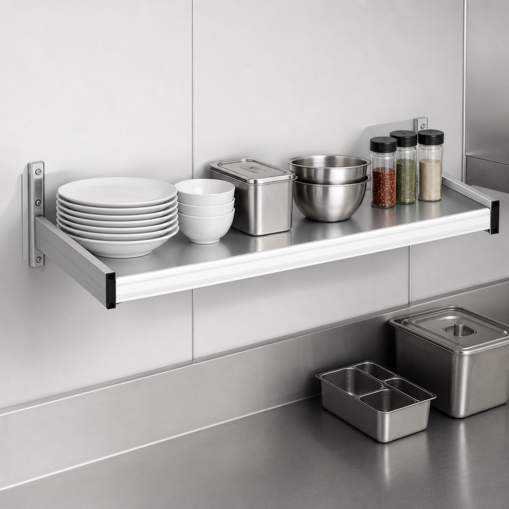 Solid Wall Shelving Design