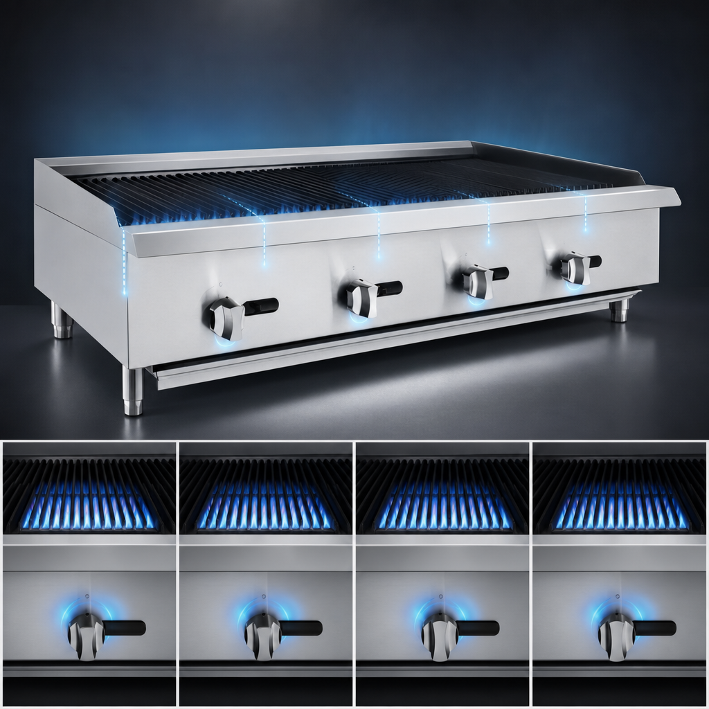 Four Independent 35,000 BTU Burners