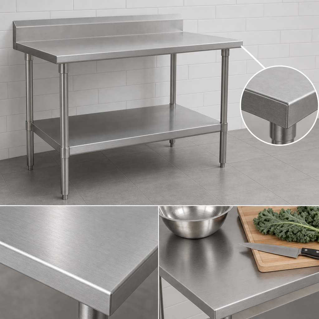 16-Gauge Stainless Steel Top