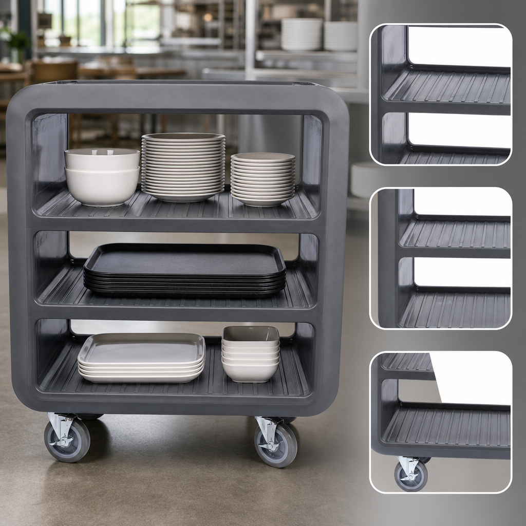 Three Ribbed Shelves