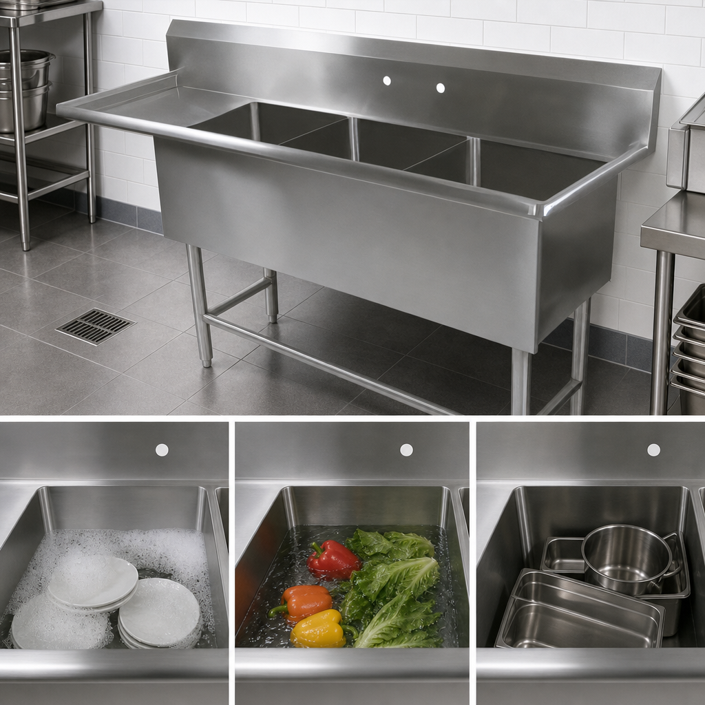 3-Compartment Sink Layout