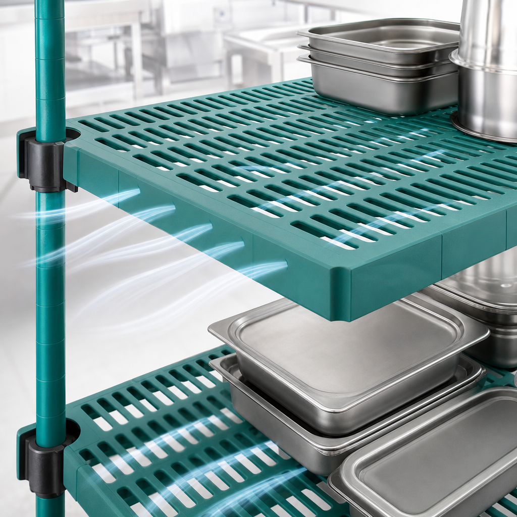 Louvered Shelf Surface