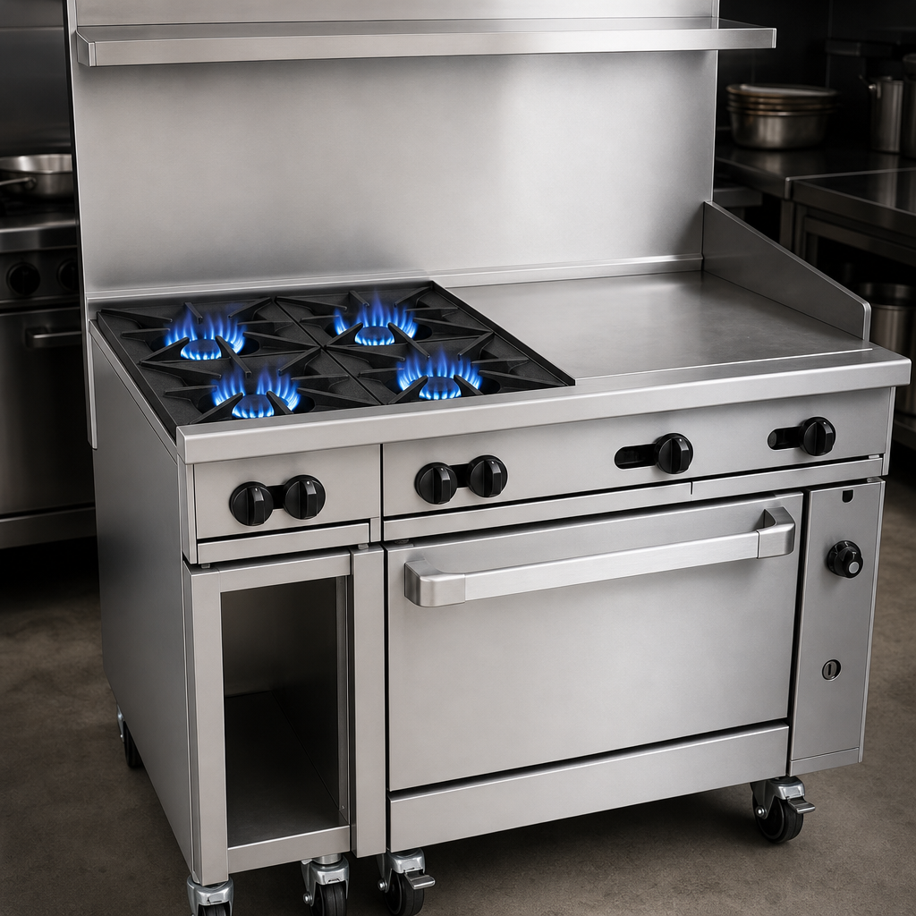 Four 30,000 BTU Burners