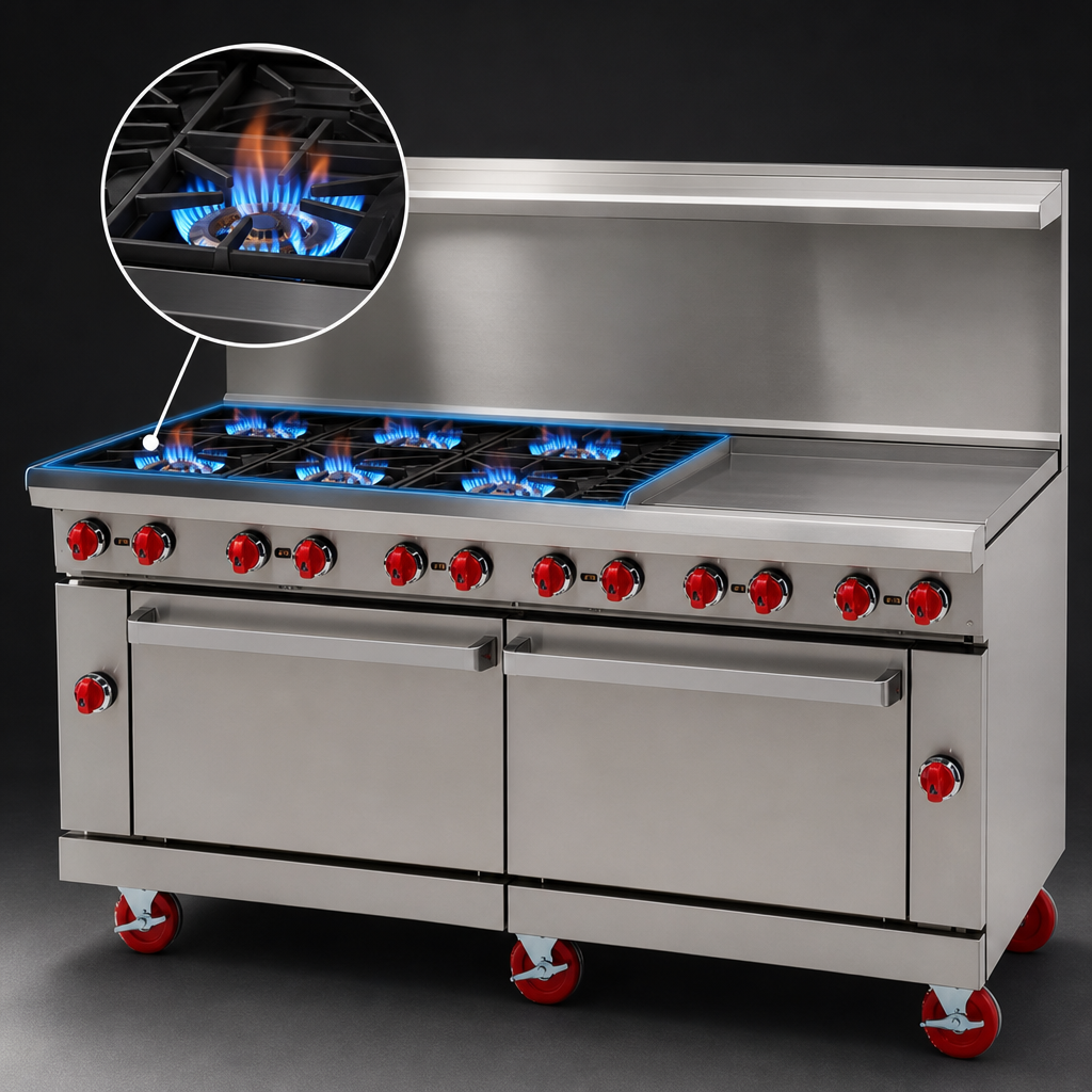 Four Open Burners