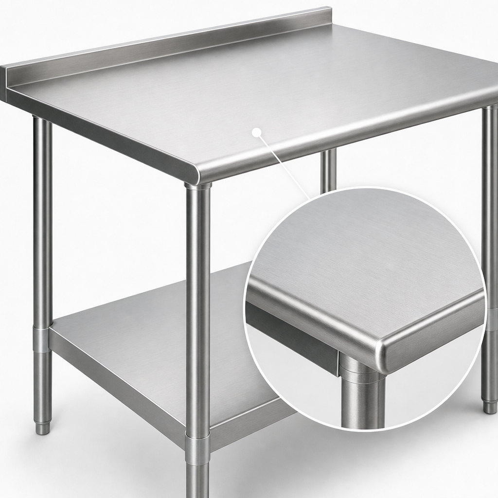 18-Gauge 304 Stainless Steel Top