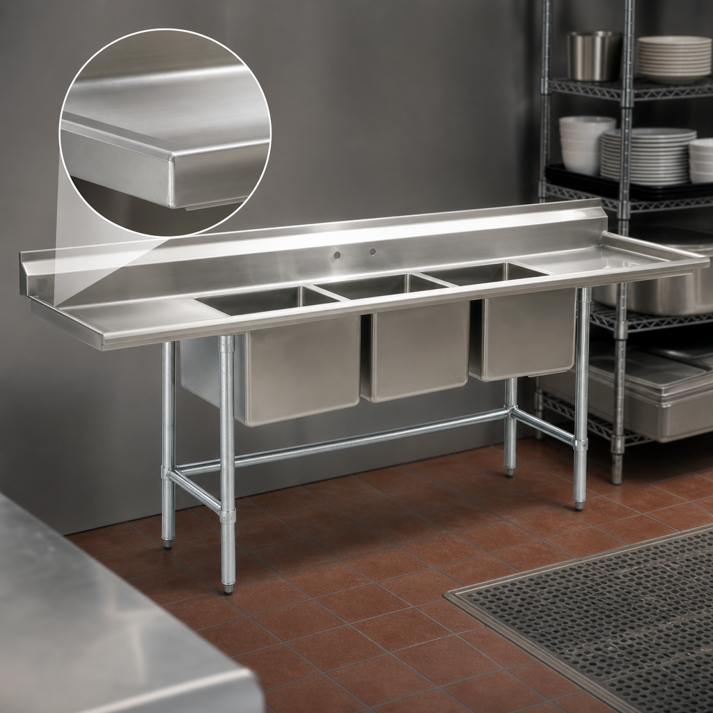 16 Gauge 304 Stainless Steel Top