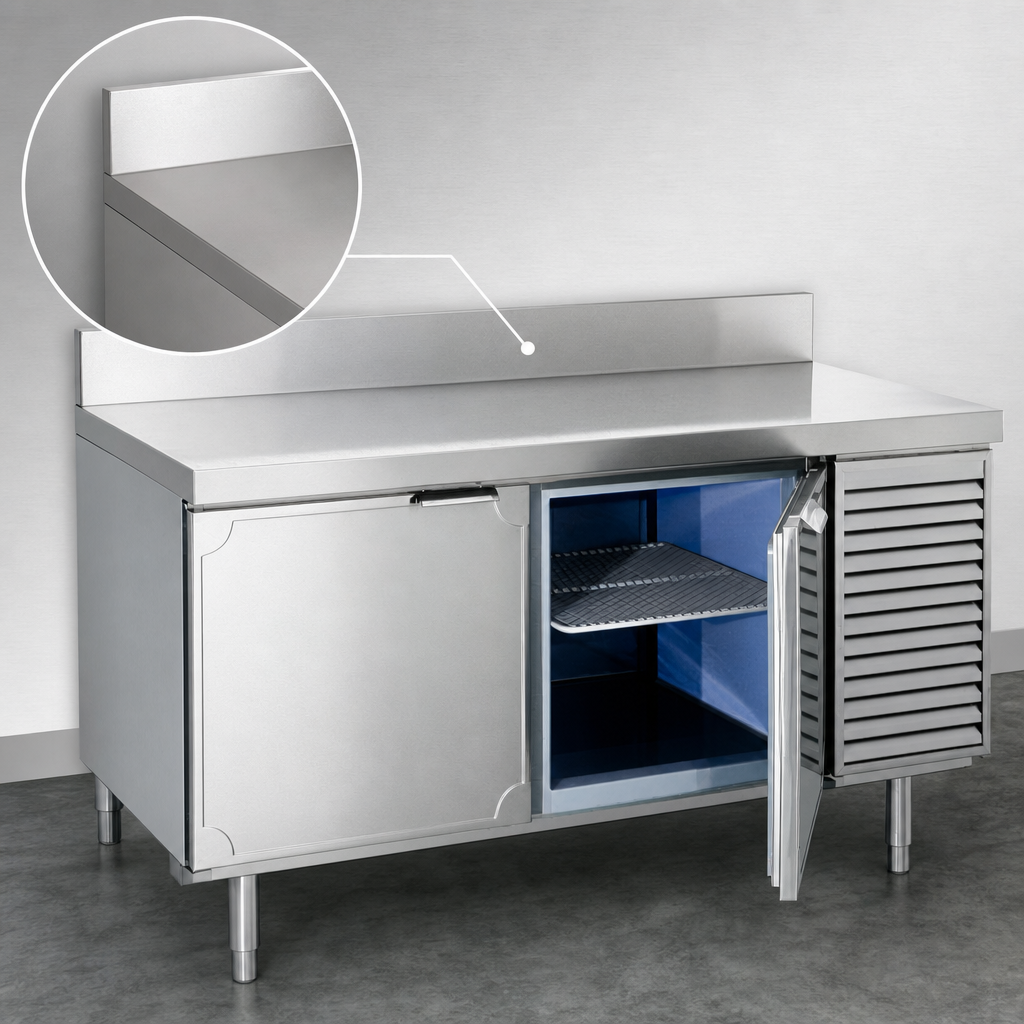 16 Gauge Stainless Steel Top with Rear Splash