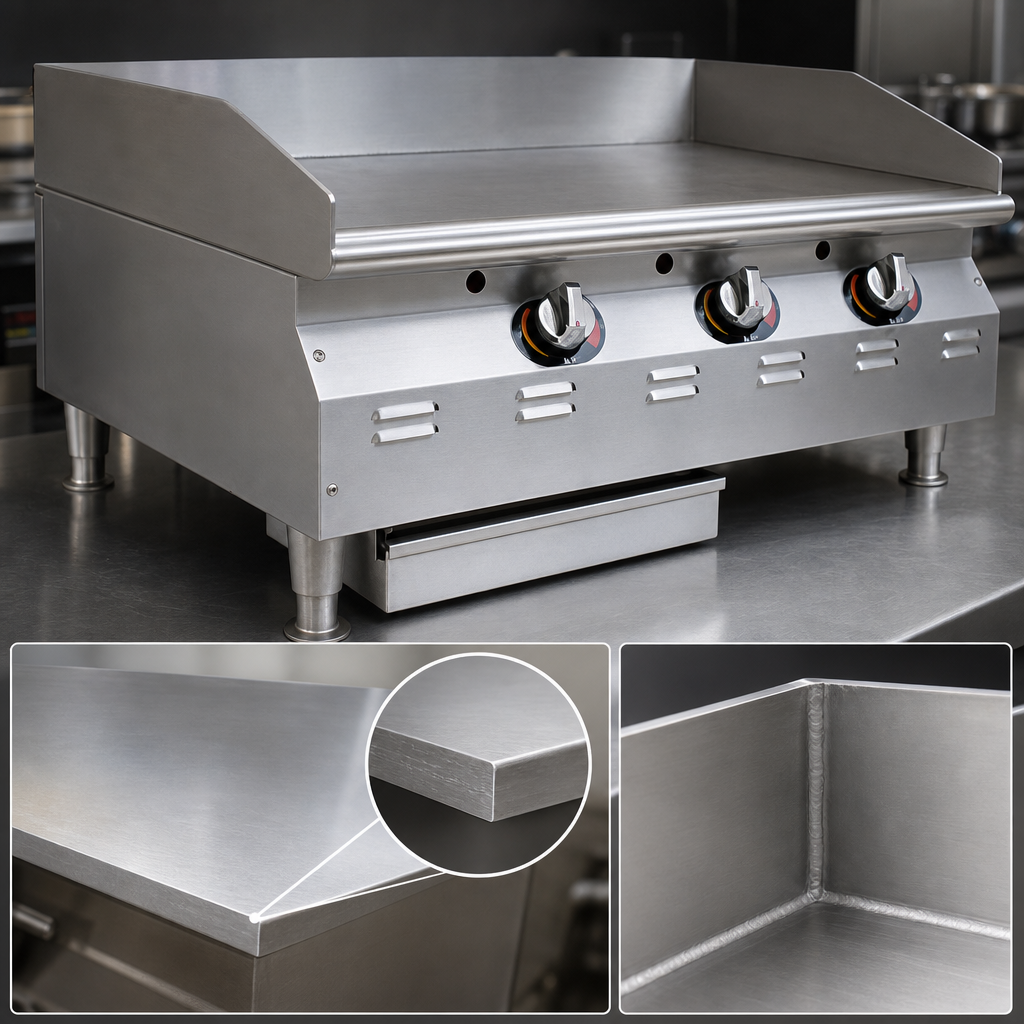 3/4-Inch Smooth Polished Steel Griddle Plate