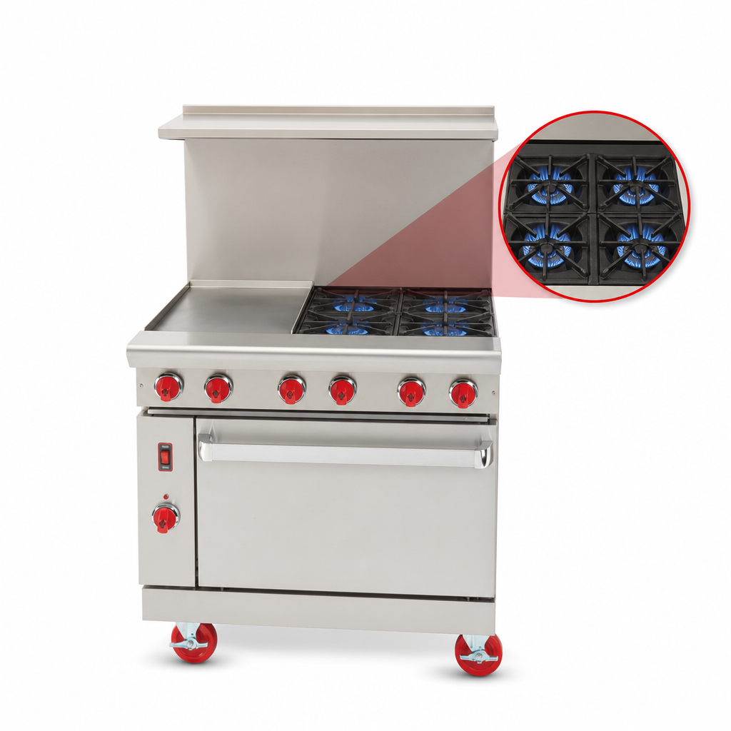 Four Open Burners