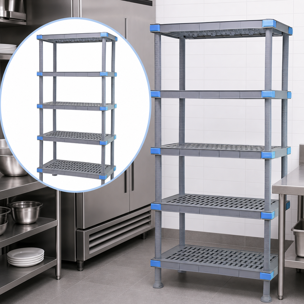 Five Open Grid Shelves