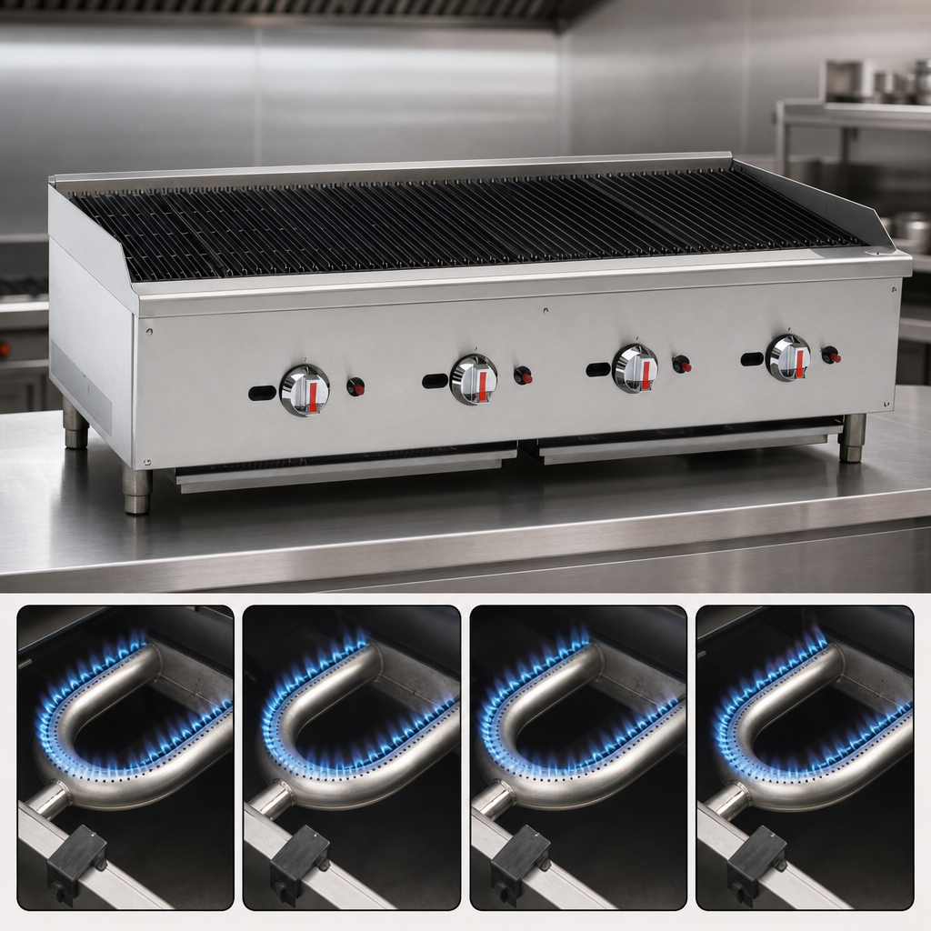 Four 30,000 BTU Burners