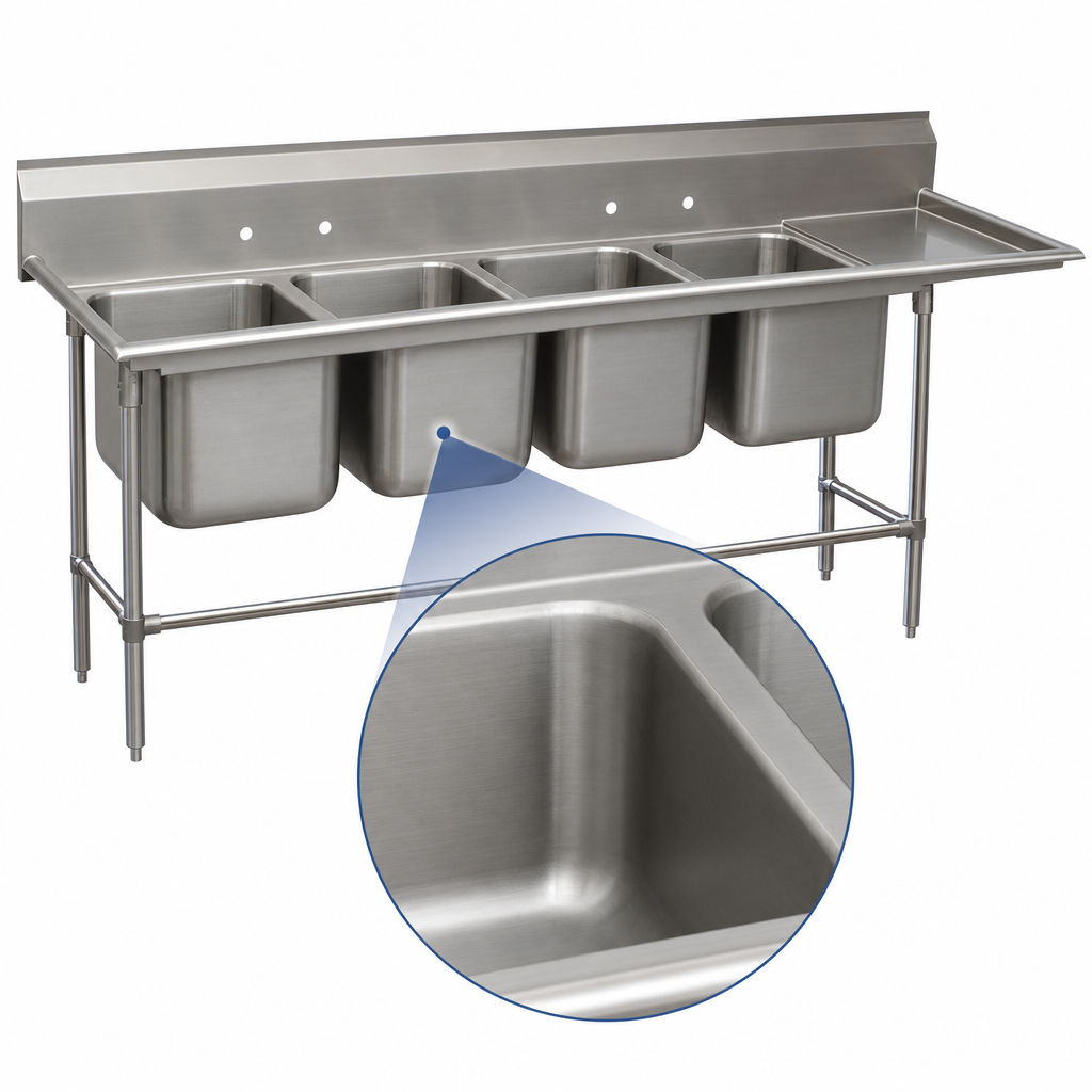 Deep-Drawn Sink Bowls