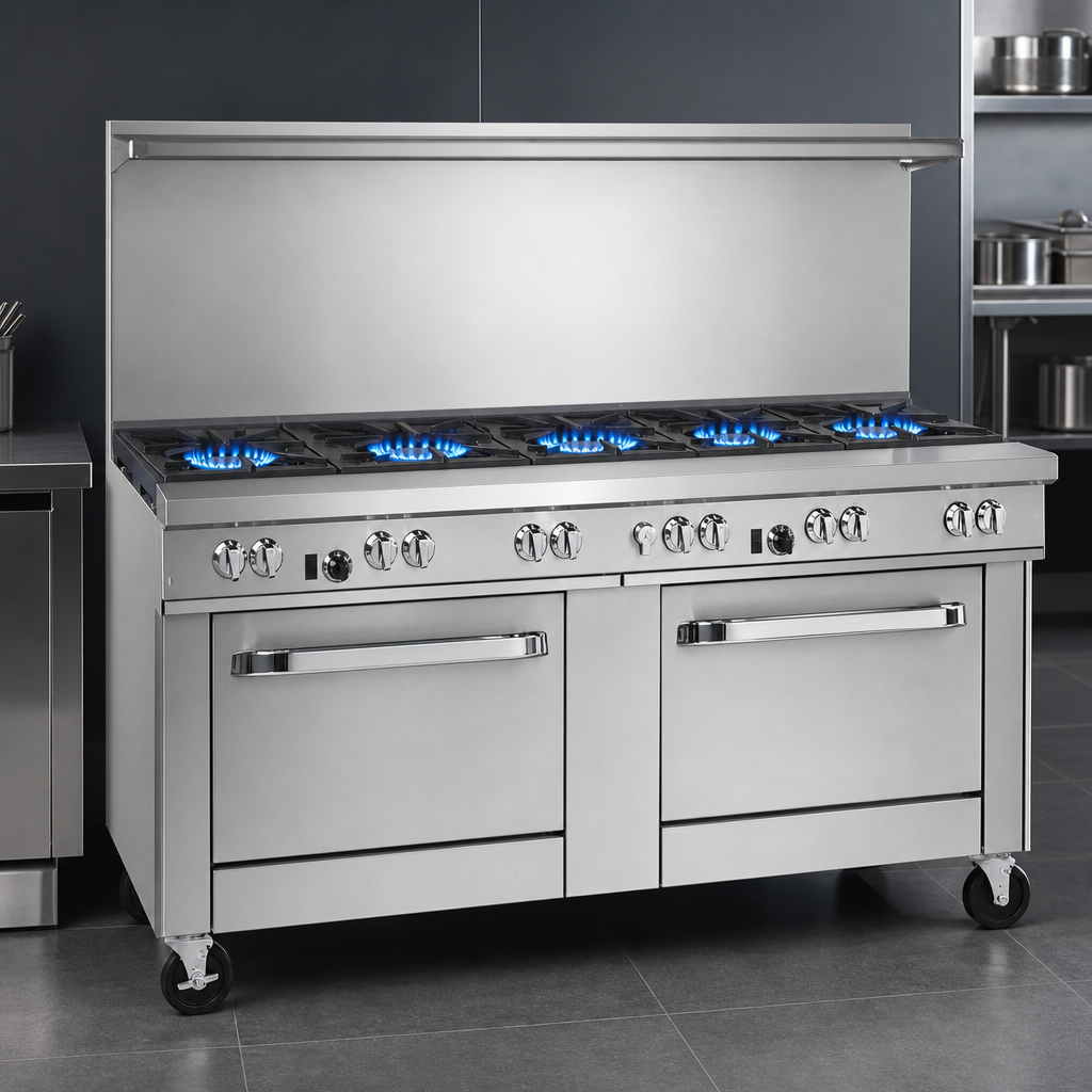 Six Non-Clog Open Burners