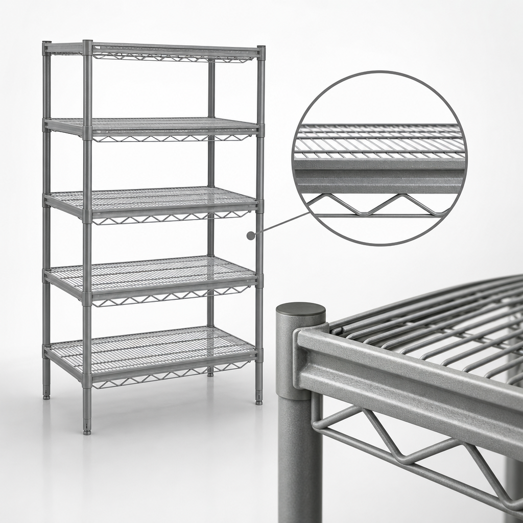 Patented QuadTruss® Wire Shelves