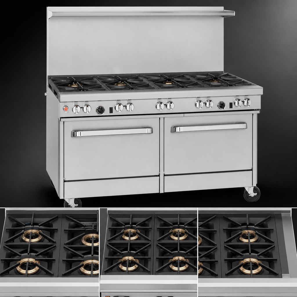 Nine Open Burners