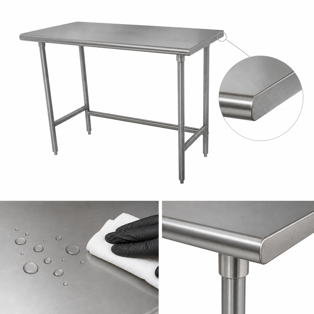 16-Gauge 304 Stainless Steel Top