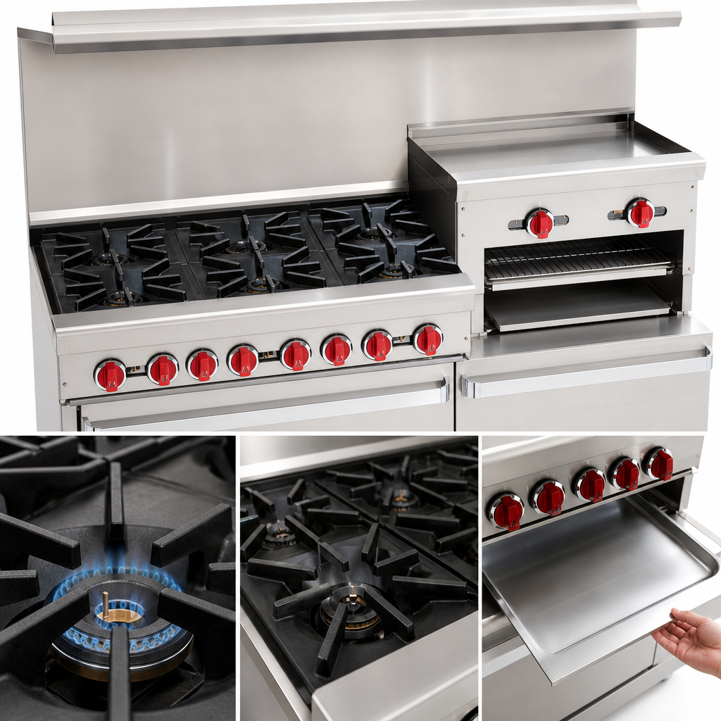 Six Open Burners